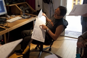 Alan going over horn charts