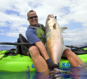 Jon Schwartz kayak fishing